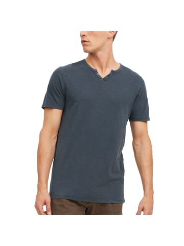 Jack and Jones 1er Pack JJESPLIT Neck Tee SS in Navy