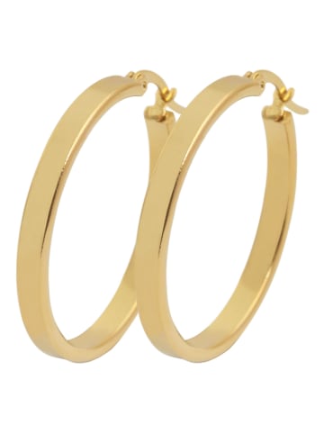 Adeliás Damen Ohrringe – Creole aus Edelstahl in gold