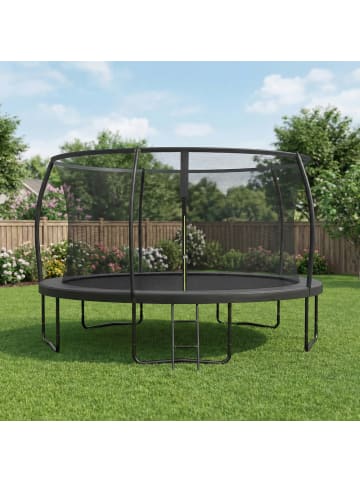 SONGMICS Trampolin Saul in Schwarz - Ø427 cm