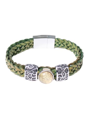 FRONHOFER Armband Lederkordel Leo in Grün