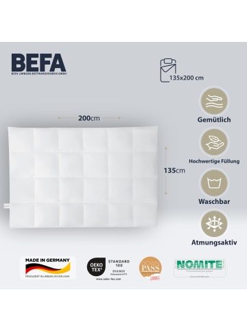 Befa Gänsedaunendecke Ganzjahr in Weiß
