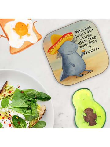 Mr. & Mrs. Panda Untersetzer Axolotl Tequila Design mit Spruch in Weiß