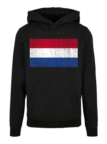 F4NT4STIC Basic Hoodie Netherlands NIederlande Holland Flagge distressed in schwarz