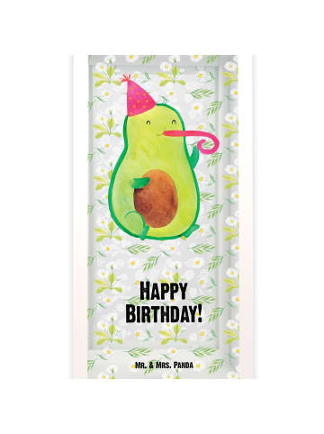 Mr. & Mrs. Panda Windlicht Outdoor Avocado Geburtstag mit Spruch in Transparent