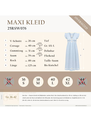 Reichstadt Damen Relaxed Fit Sommerkleid Musselin in White
