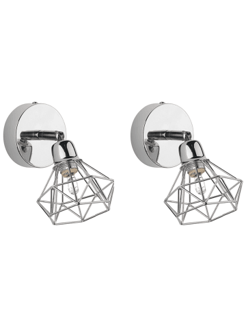 Beliani 2er-Set Spots ERMA in Silber