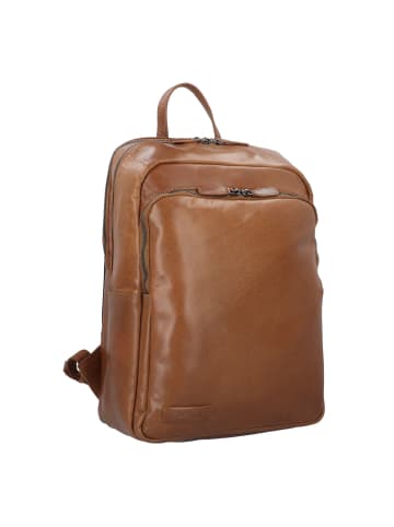 Plevier Rock Opal Daypack Leder 43 cm Laptopfach cognac