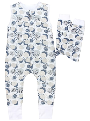 TupTam Babyschlafsäcke mit Beinen und Ärmel in grau/beige