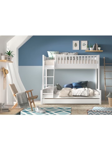 58 aufm Kessel ETAGENBETT Karyl 208x175x158 aus Massivholz in Weiß