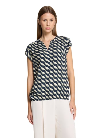Betty Barclay Schlupfbluse kurzarm in Dark Blue/Green