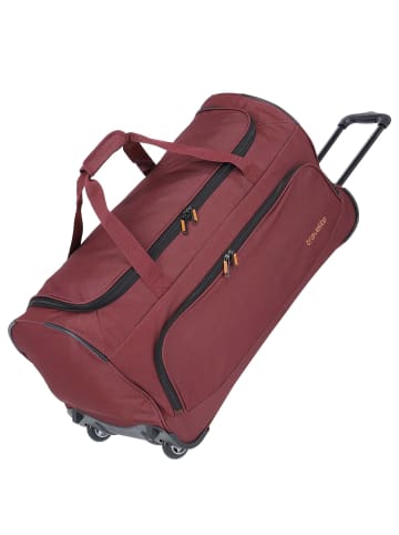 travelite Basics Fresh - Rollenreisetasche 89L 71 cm (bordeaux) in bordeaux