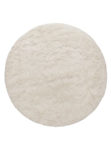 KADIMA DESIGN Hochflor Teppich Shaggy waschbar Unifarben Schlafzimmer in Elfenbein