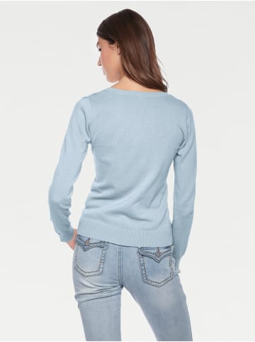 Heine Rundhalspullover in bleu