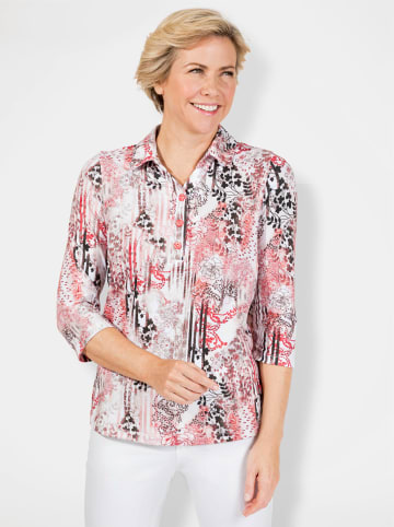 WITT WEIDEN Poloshirt in koralle-graphit-bedruckt