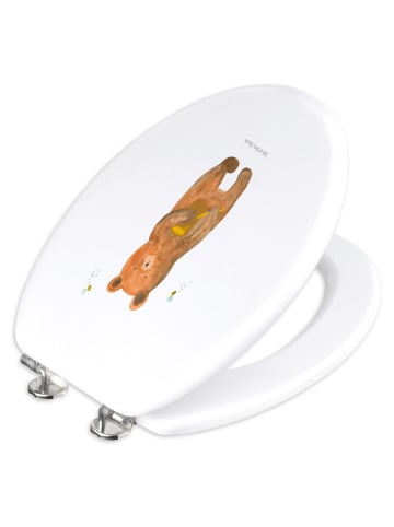 Mr. & Mrs. Panda Klo-Deckel Bär Honig ohne Spruch in Weiß