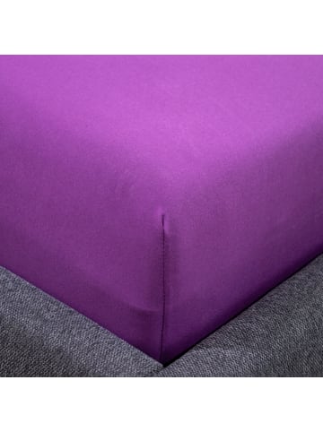 Traumschloss Premium Edel-Jersey Spannbettlaken in violett