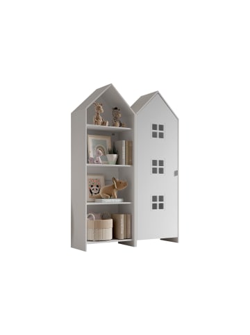 58 aufm Kessel REGALSCHRANK Set Kania 115x37x171 MDF Weiß /Weiß