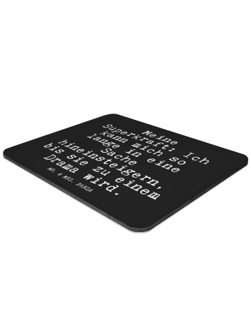 Mr. & Mrs. Panda Mauspad Meine Superkraft: Ich kann... mit Spruch in Schwarz