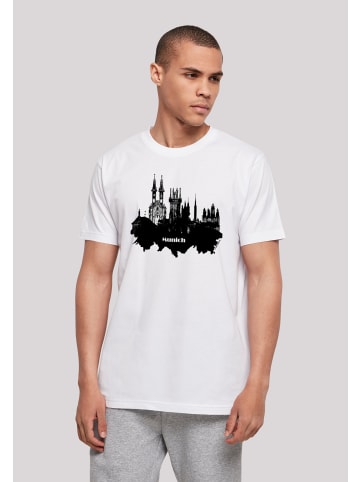 F4NT4STIC T-Shirt Cities Collection - Munich skyline in weiß