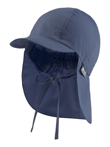 Sterntaler Schirmmütze mit Nackenschutz uni in helles blau