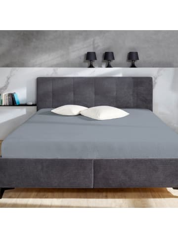 Primera Biber Spannbettlaken in anthrazit