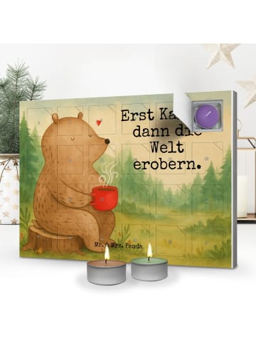 Mr. & Mrs. Panda Duftkerzen Adventskalender Bär Kaffee Design mi... in Weiß
