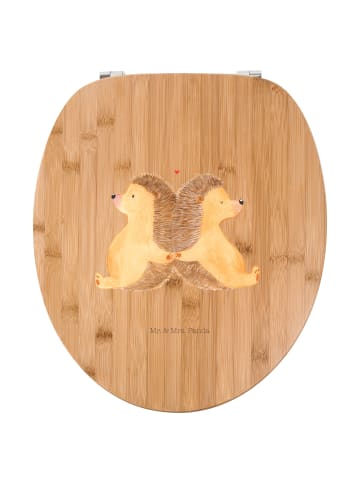 Mr. & Mrs. Panda WC Brille Igel händchenhaltend ohne Spruch in Braun