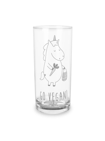 Mr. & Mrs. Panda Saftglas Einhorn Vegan mit Spruch in Transparent