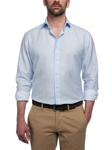 Eterna Langarm FreizeitHemd für Herren in blau