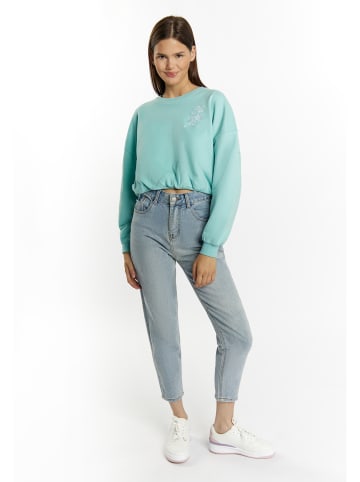 myMo Sweatshirt Cropped in Aqua