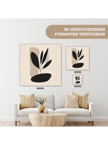 MuchoWow Leinwand Bilder Schwarz