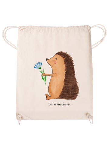 Mr. & Mrs. Panda Jutebeutel Igel Blumen ohne Spruch in Creme