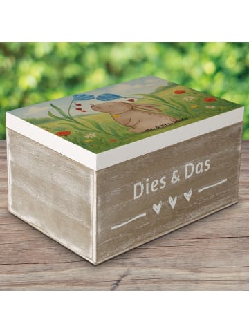 Mr. & Mrs. Panda Box Hase Blume Design ohne Spruch in Weiß