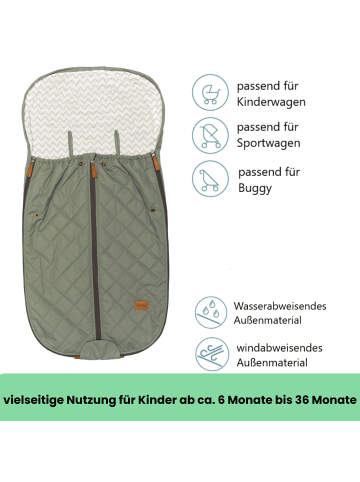 fillikid Sommerfußsack Light Big 100x50 cm Exklusiv in Salbei