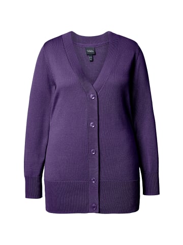 Ulla Popken Strickjacke in tiefes violett