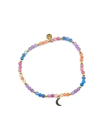 Luxenter Armband aus 925er Sterlingsilber und mehrfarbigem Kristall, 18K vergoldet