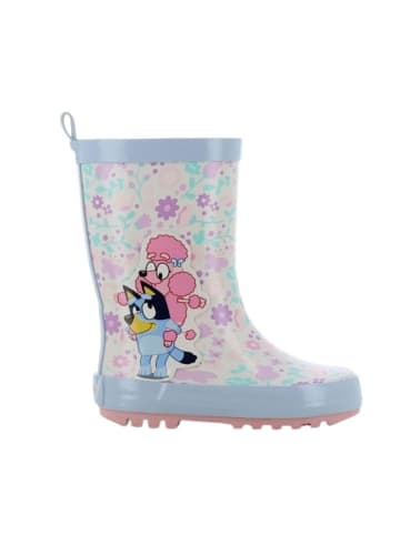 Bluey Gummistiefel mit Die Bluey und Coco Motiv, in Blau und Rosa