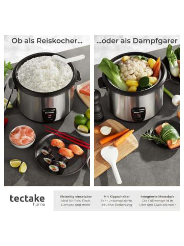 tectake Küchenmaschine, 31x27,5x25,5 cm, 1,8 l/10 Port., antihaft/pflegeleicht