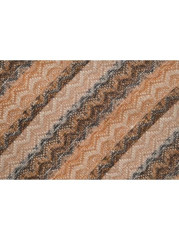 styleBREAKER Dreieckstuch mit Zick-Zack Webmuster in Taupe-Braun-Schwarz