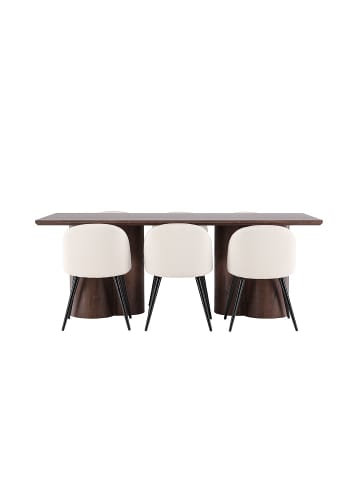 ebuy24 Essgruppe Olivia (7-teilig) Mocca 100 x 210 cm