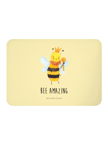 Mr. & Mrs. Panda Magnet für Magnettafel Biene König mit Spruch in Gelb Pastell