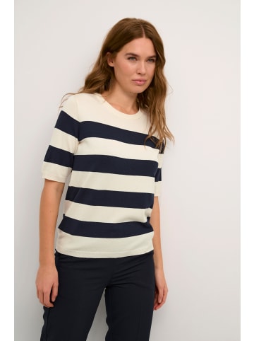Kaffe Strickpullover KAlizza Regular fit in Navy/Turtledove Bold Stripe