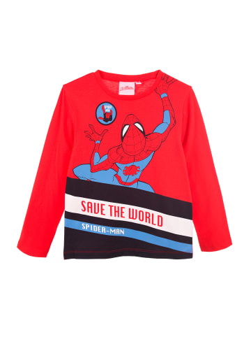 Spiderman Langarmshirt Longsleeve in Rot