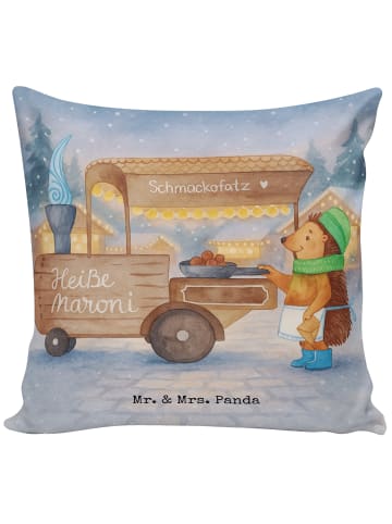 Mr. & Mrs. Panda kuschelkissen 40x40 Igel Maronen Design ohne Sp... in Weiß
