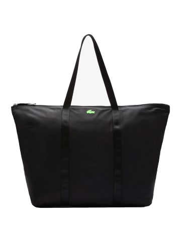 Lacoste Izzie - Shopper aus leichtem Nylon 66 cm in noir vert fluo