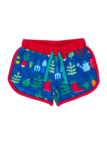 Toby Tiger Shorts mit Gemüsegarten Print in blau