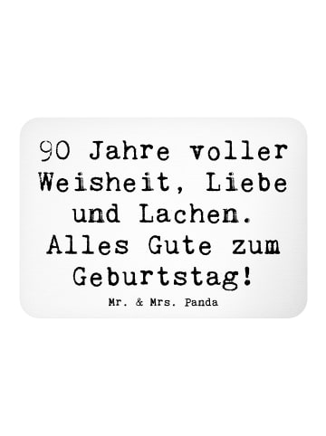 Mr. & Mrs. Panda Magnet Spruch 90. Geburtstag mit Spruch in Weiß
