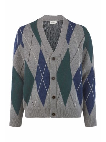 Hessnatur Hessnatur Argyle Strick Cardigan Regular aus Schurwolle und Bio-Baumwolle in grau