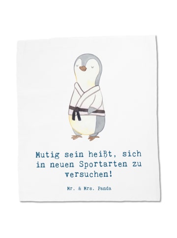 Mr. & Mrs. Panda Tote Bag Neue Sportart versuchen mit Spruch in Sky Blue