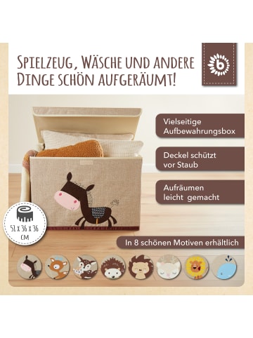 Bieco Spielwaren Aufbewahrungsbox mit Deckel Esel in Braun
